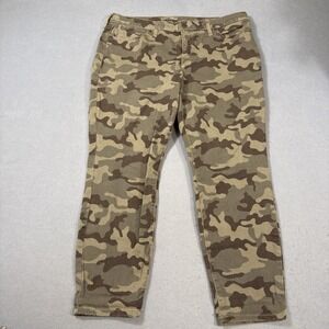 WOMENS 149R Camo Skinny Jeans Green Camouflage Ankle Pants NEW DIRECTIONS